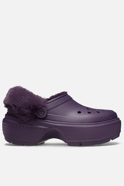 Stomp lined clog - dark iris