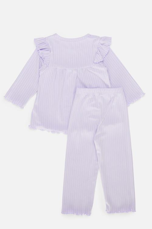 Frilled pj set - lilac