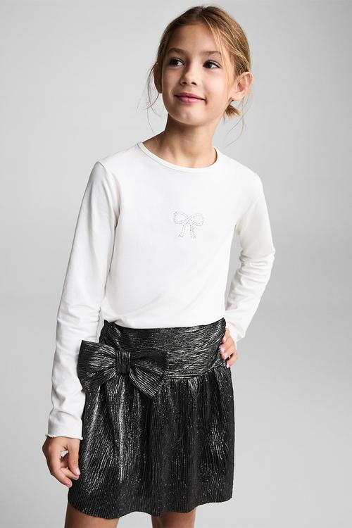 Skirt bow - silver