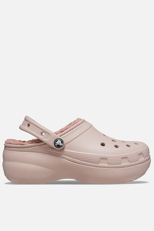 Classic platform lined clog w - pink clay