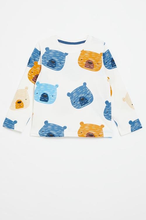 Bear print tee - multi