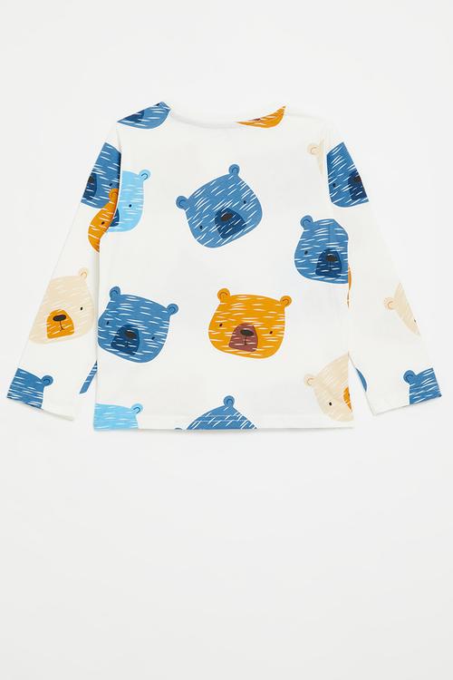 Bear print tee - multi