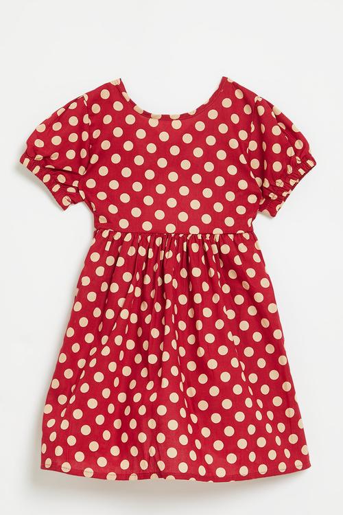 Polka dot dress - red & white