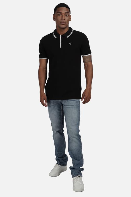 Tipped Core Polo - Jet Black