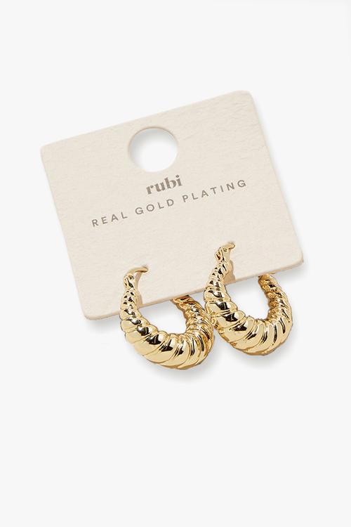 Mid hoop earring - gold plated frenchy 