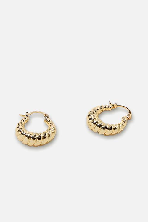 Mid hoop earring - gold plated frenchy 
