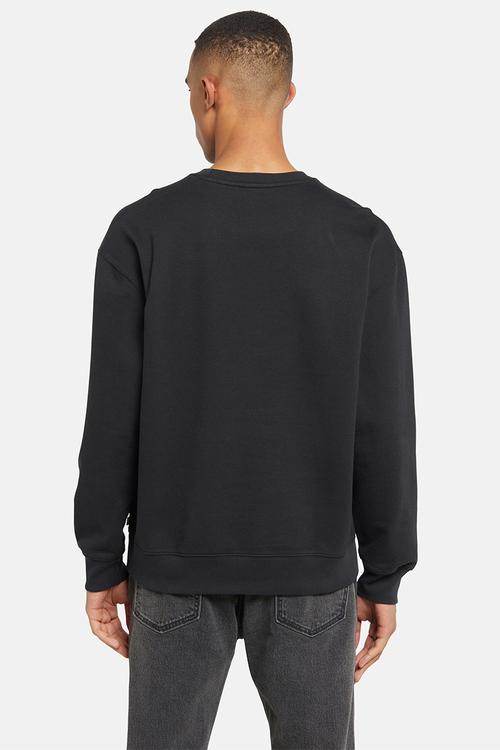 Relaxed graphic crew serif logo two miner - black