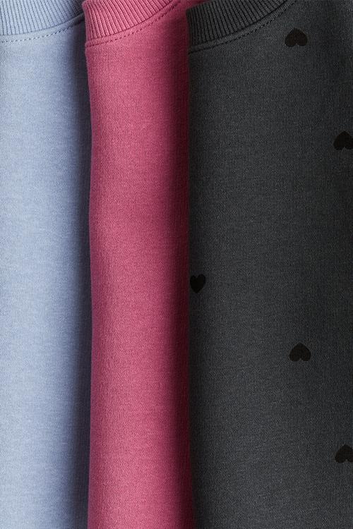 3 pack brushed-inside sweatshirts - multi