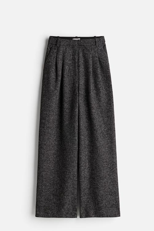 Wide trousers - black marl