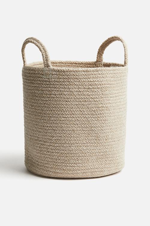 Cotton storage basket - beige