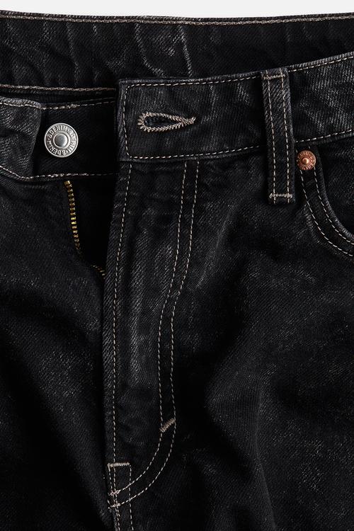 Curvy fit baggy high jeans - black