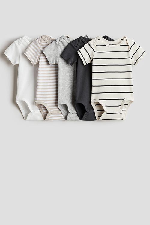 5-Pack cotton bodysuits - multi
