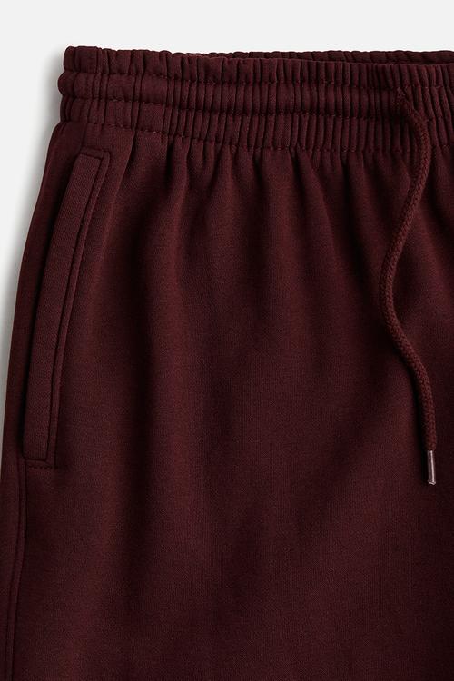 High-waisted joggers - dark red