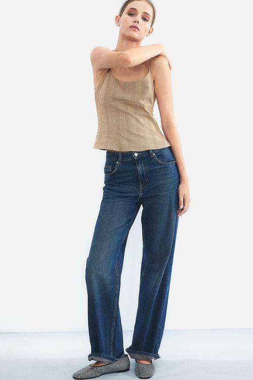 Wide high jeans - denim blue
