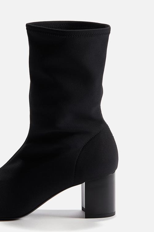 Ankle-high sock boots - black