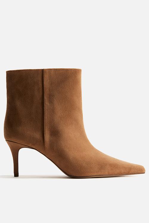 Heeled boots - dark beige
