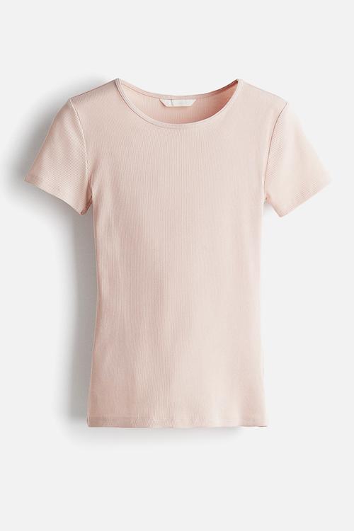 Ribbed t-shirt - light pink