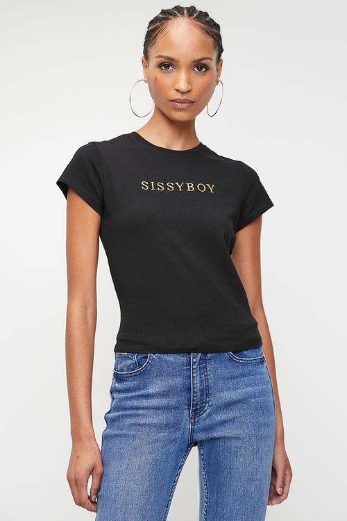 ELA: Basic Embroidered Logo Top - Black