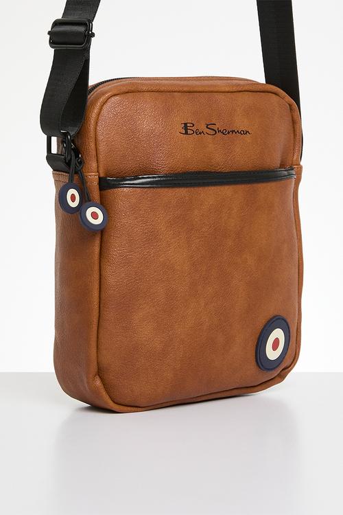 Cross Body PU Lea Bag - Tan