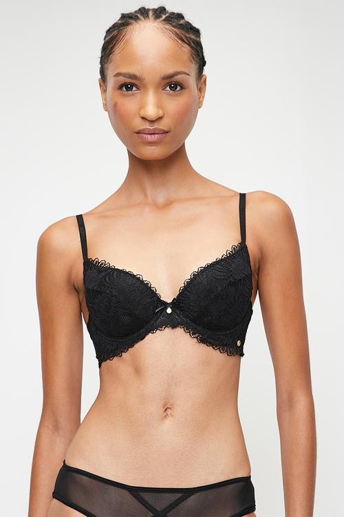Padded T-shirt bra - black
