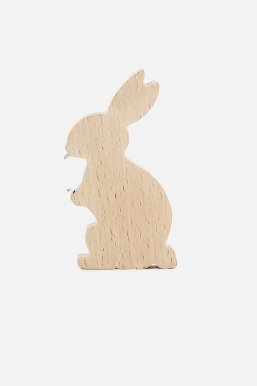 Wooden bunny bottle opener