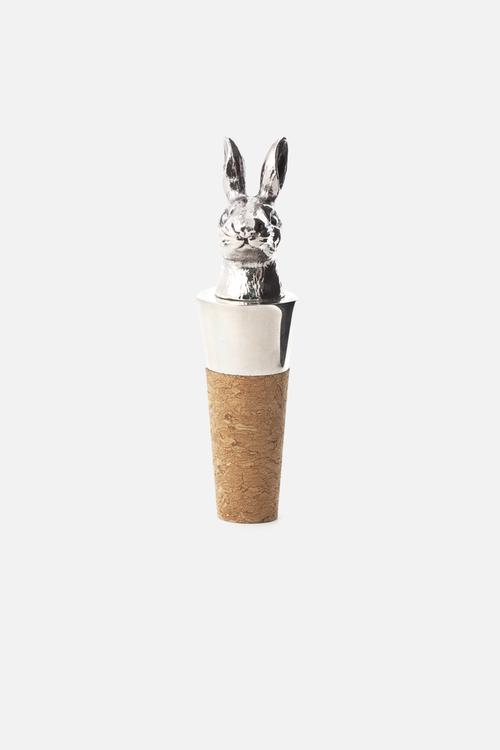 Hare silver plated wine stopper