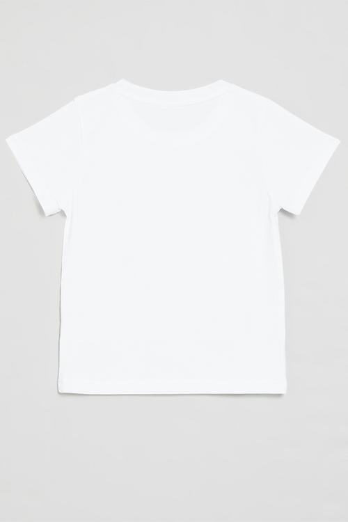 Printed crew neck tee-white