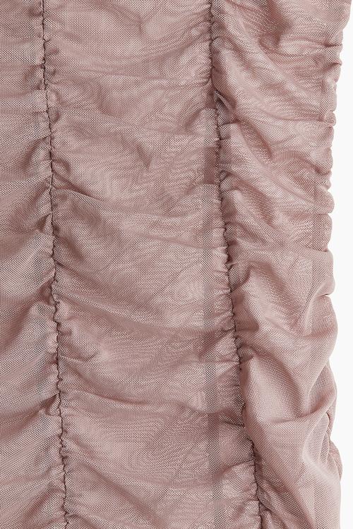 Ruched mesh top - pink