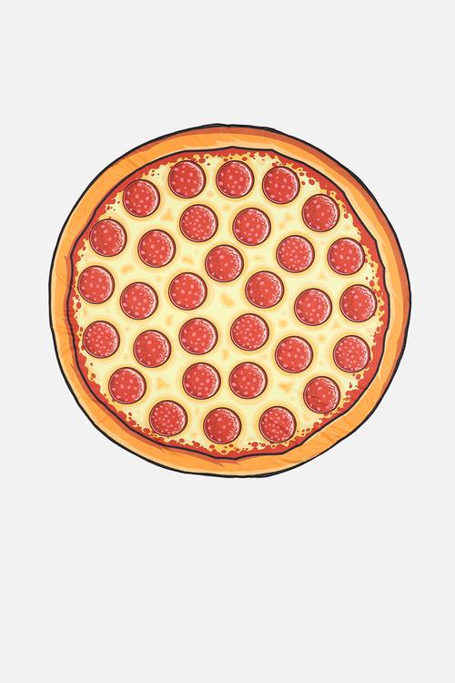 Gigantic pizza beach blanket