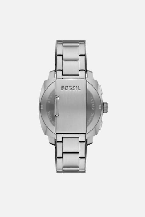 Fossil mens machine chronograph stainless steel watch - silver