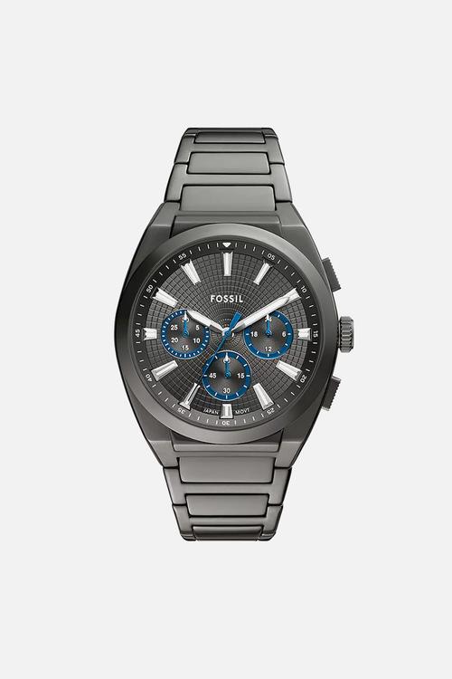 Fossil mens everett chronograph stainless steel watch - black