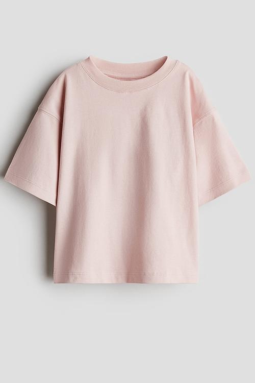 Boxy cotton t-shirt - light pink