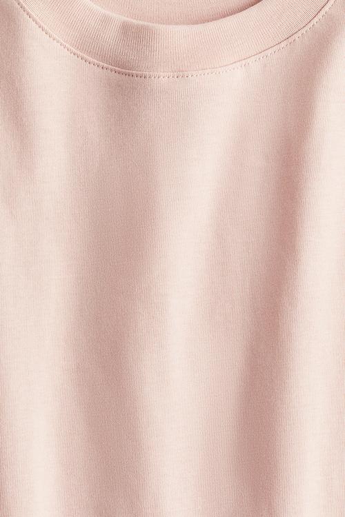 Boxy cotton t-shirt - light pink