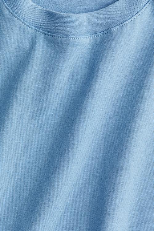 Boxy cotton t-shirt - blue