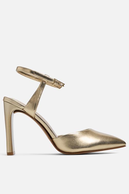 Fiaa Closed Toe Ankle Strap - Gold