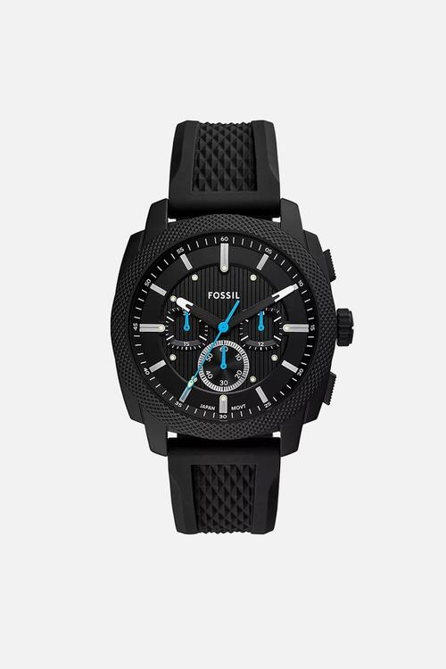 Machine Chronograph Silicone Watch - Black