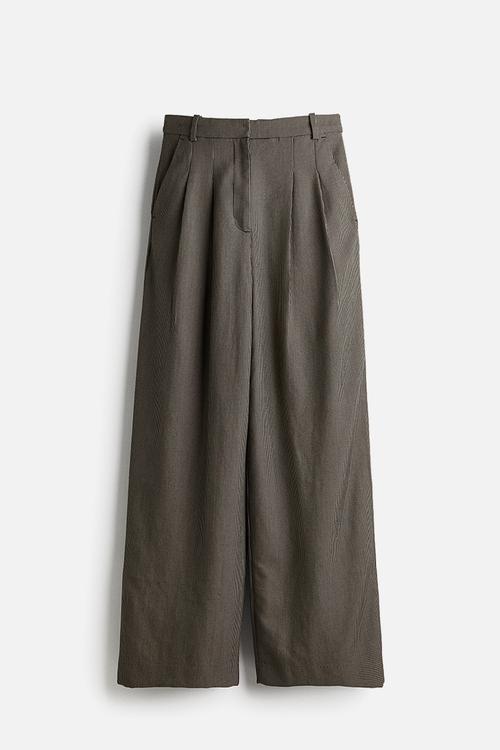 Wide trousers - dark greige