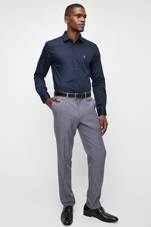 Mens Custom Fit Greig Shirt - Dark Navy