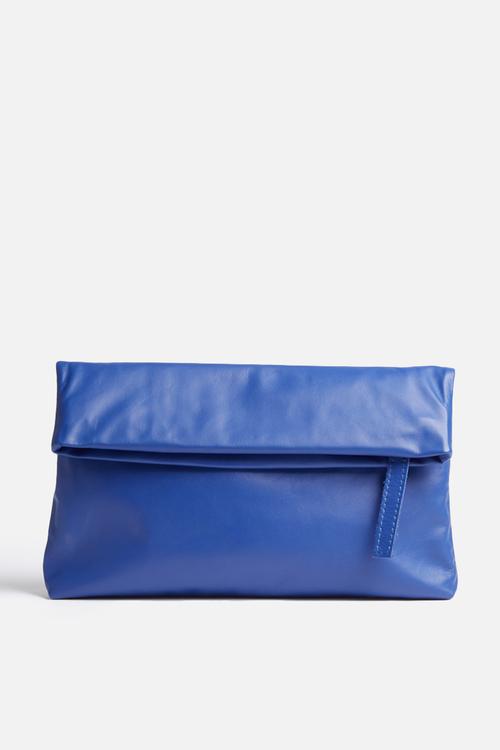 Leather foldover clutch