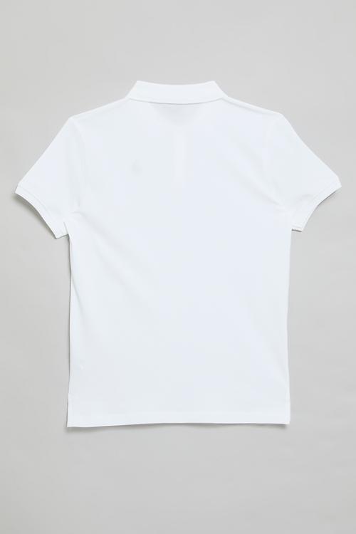 Girls nina short sleeve golfer - white