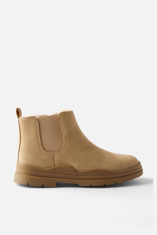 Bobbi lined gusset boot - stone