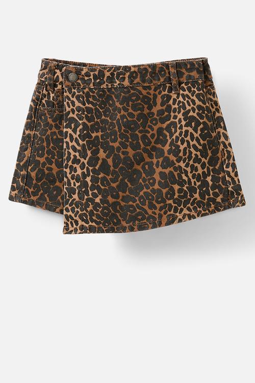 Audrey skort - taupy brown/leopard