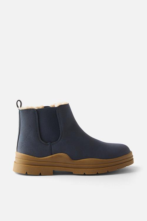 Bobbi lined gusset boot - squid ink