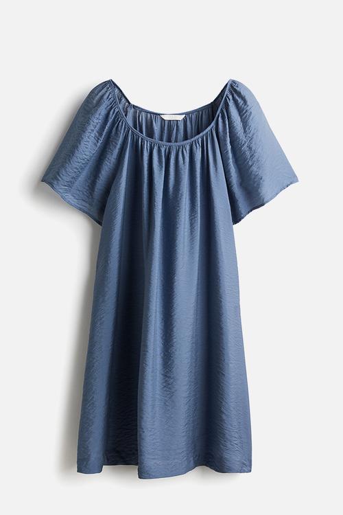 A-line dress - pigeon blue