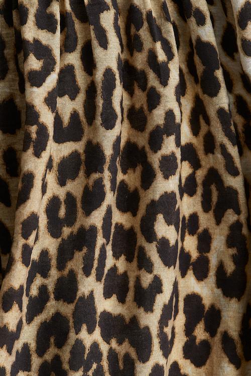 A-line dress - beige leopard print 