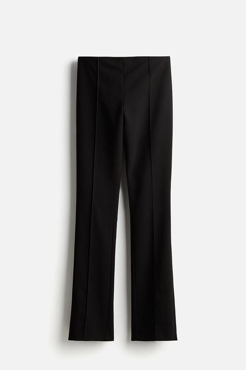 Slim tailored trousers - black