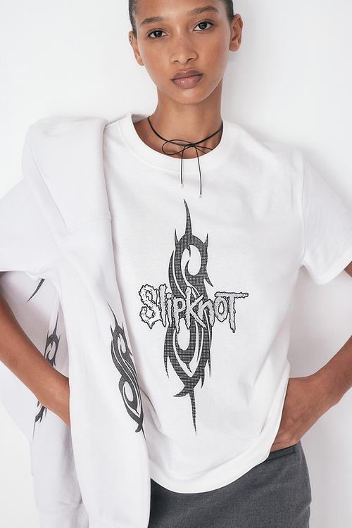 Printed T-shirt - white slipknot