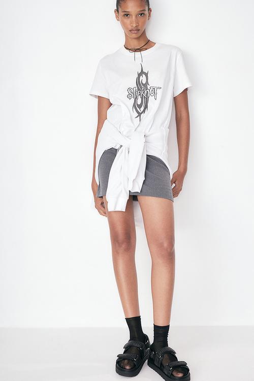 Printed T-shirt - white slipknot