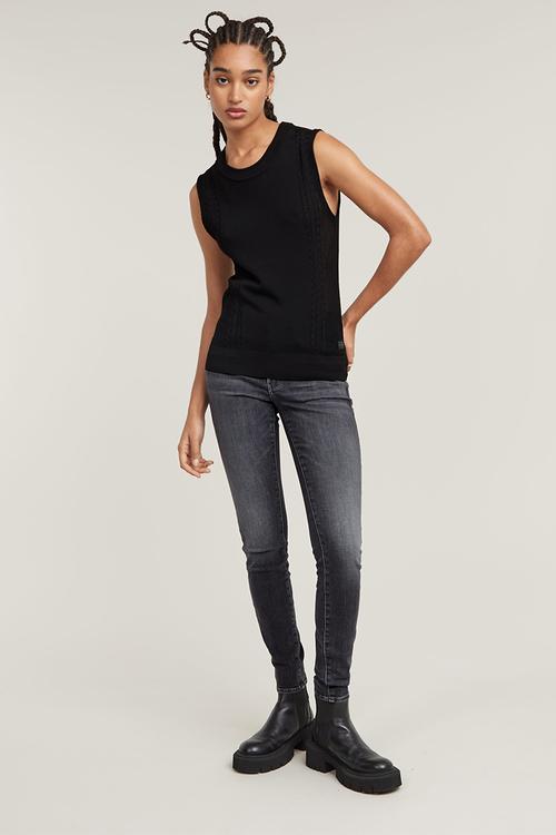 3301 Skinny Jeans Wmn - Faded Black Magnet