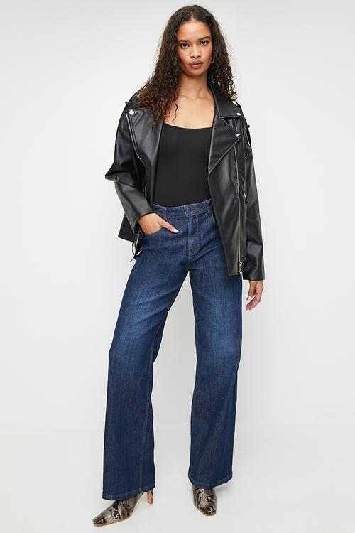 Sophia: High waist wide leg  - Dark Vintage